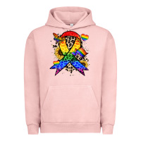 Pigment Salmon Pride ribbon Urban Hoodie - NancyCooperArtShop