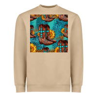 Mushroom western boots seamless pattern Heavyweight Sweatshirt - HRA Design Shop