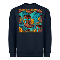 Navy western boots seamless pattern Heavyweight Sweatshirt - HRA Design Shop