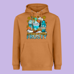 Feeling A Little Frosty Coffee Cups Heavyweight Hoodie Designed By Nancycooperartshop