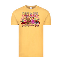 Vintage Mustard just  girl who loves valentines day Vintage Tee - RacoonDesign
