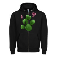 Black heart cactus Zipper Hoodie - Jasminsmagicworld