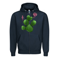 Navy heart cactus Zipper Hoodie - Jasminsmagicworld
