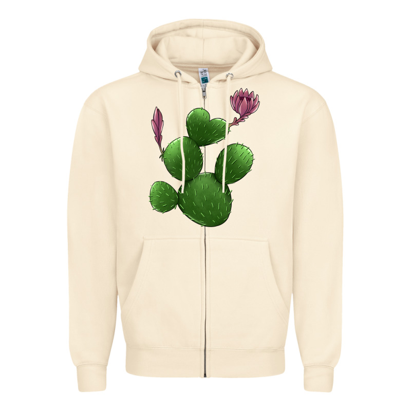 Heart Cactus Zipper Hoodie by Jasminsmagicworld | Teevron