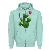 Seafoam heart cactus Zipper Hoodie - Jasminsmagicworld