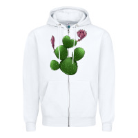 White heart cactus Zipper Hoodie - Jasminsmagicworld