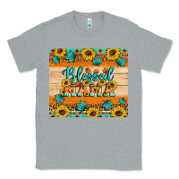 Heather Grey Blessed mama Classic Tee - Artiststas