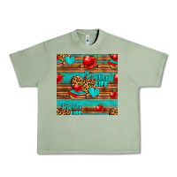 Oil Green teacher life seamless pattern Urban Heavy Tee - HRA Design Shop