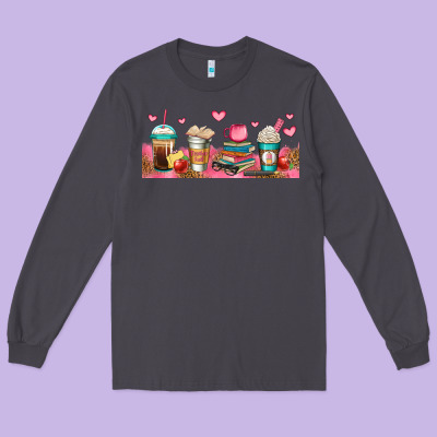 Teacher Fuel Coffee Cups Long Sleeve Tee Designed By Jasminsmagicworld