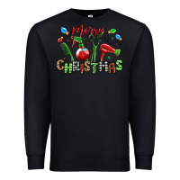 Black merry christmas hair dresser Premium Sweatshirt - MaliasSmallBusiness