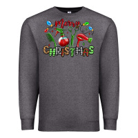 Charcoal Heather merry christmas hair dresser Premium Sweatshirt - MaliasSmallBusiness