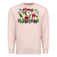 Pale Pink merry christmas hair dresser Premium Sweatshirt - MaliasSmallBusiness