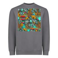 Storm western turquoise thunderbird seamless pattern Heavyweight Sweatshirt - HRA Design Shop