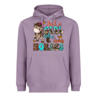 Lavender just a girl who loves horses Heavyweight Hoodie - NancyCooperArtShop