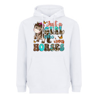 White just a girl who loves horses Heavyweight Hoodie - NancyCooperArtShop