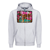 Heather Grey be mine valentine's day cow Zipper Hoodie - Jasminsmagicworld