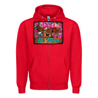 Red be mine valentine's day cow Zipper Hoodie - Jasminsmagicworld