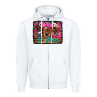 Be Mine Valentine's Day Cow Zipper Hoodie | Teevron