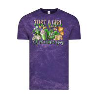 Cloud Purple Just a Girl who Loves Saint Patrick's Day Vintage Tee - RacoonDesign