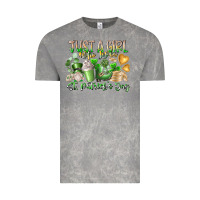 Cloud Rock Just a Girl who Loves Saint Patrick's Day Vintage Tee - RacoonDesign