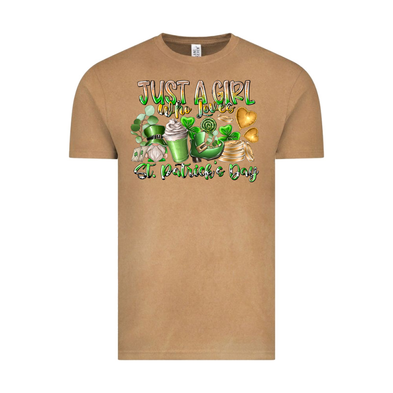Just A Girl Who Loves Saint Patrick's Day Vintage Tee by RacoonDesign | Teevron