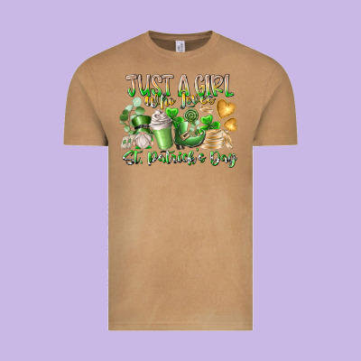 Just A Girl Who Loves Saint Patrick's Day Vintage Tee Designed By Racoondesign