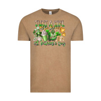 Vintage Coffee Just a Girl who Loves Saint Patrick's Day Vintage Tee - RacoonDesign