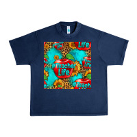 Navy teacher apple seamless pattern Urban Heavy Tee - HRA Design Shop