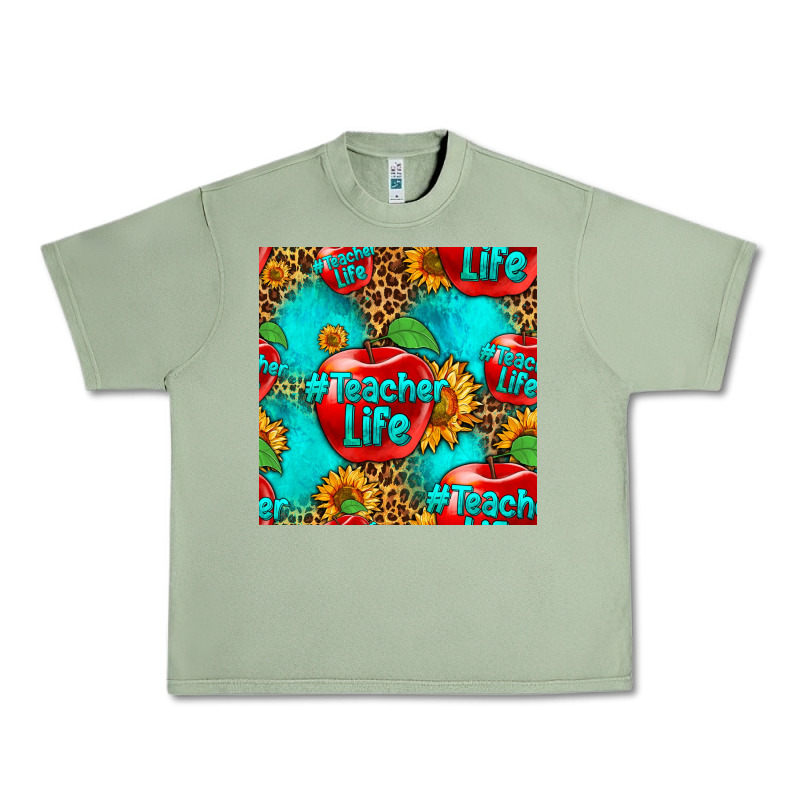 Teacher Apple Seamless Pattern Urban Heavy Tee by HRA Design Shop | Teevron