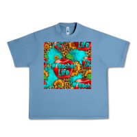 Pebble Blue teacher apple seamless pattern Urban Heavy Tee - HRA Design Shop