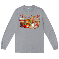 Heather Grey teacher coffee cups Long Sleeve Tee - Jasminsmagicworld