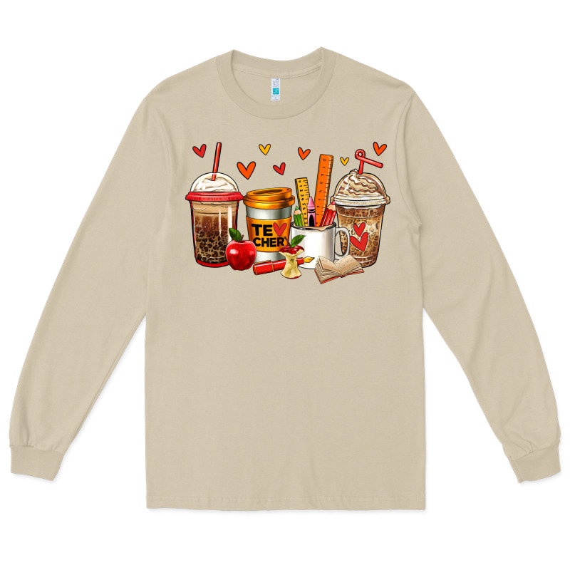 Teacher Coffee Cups Long Sleeve Tee by Jasminsmagicworld | Teevron