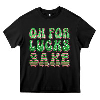 Black oh for lucks sake st patricks Heavy Core Tee - Artiststas