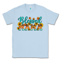 Dusty Blue Blessed Mama Classic Tee - Artiststas