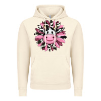 Vintage Artic pink leopard sunflower cow Vintage Hoodie - RanaPortraitStore