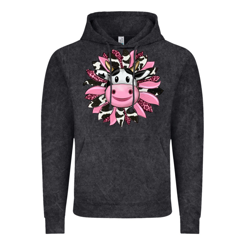 Pink Leopard Sunflower Cow Vintage Hoodie by RanaPortraitStore | Teevron