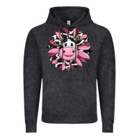 Vintage Black pink leopard sunflower cow Vintage Hoodie - RanaPortraitStore