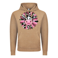Vintage Coffee pink leopard sunflower cow Vintage Hoodie - RanaPortraitStore
