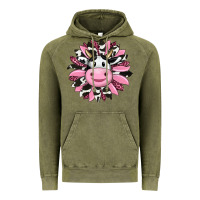 Vintage Olive pink leopard sunflower cow Vintage Hoodie - RanaPortraitStore