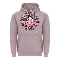 Vintage Zinc pink leopard sunflower cow Vintage Hoodie - RanaPortraitStore
