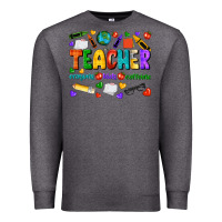 Charcoal Heather teacher crayons kids caffeine Premium Sweatshirt - NancyCooperArtShop