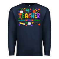 Navy teacher crayons kids caffeine Premium Sweatshirt - NancyCooperArtShop