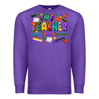 Purple teacher crayons kids caffeine Premium Sweatshirt - NancyCooperArtShop