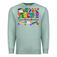 Seafoam teacher crayons kids caffeine Premium Sweatshirt - NancyCooperArtShop
