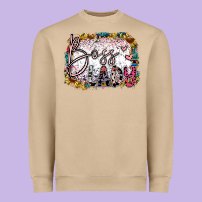 Boss Lady Heavyweight Sweatshirt Designed By Sublimationcraftshop