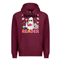 Burgundy romance reader Premium Hoodie - Artiststas