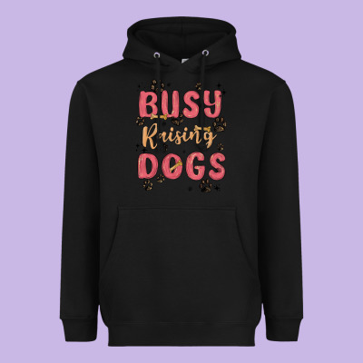 Busy Raising Dogs Heavyweight Hoodie Designed By Maliassmallbusiness