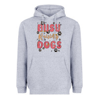 Heather Grey busy raising dogs Heavyweight Hoodie - MaliasSmallBusiness
