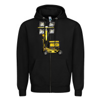 Black Towable Light Towers Zipper Hoodie - LillyAllenDesigns