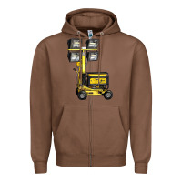 Chestnut Towable Light Towers Zipper Hoodie - LillyAllenDesigns